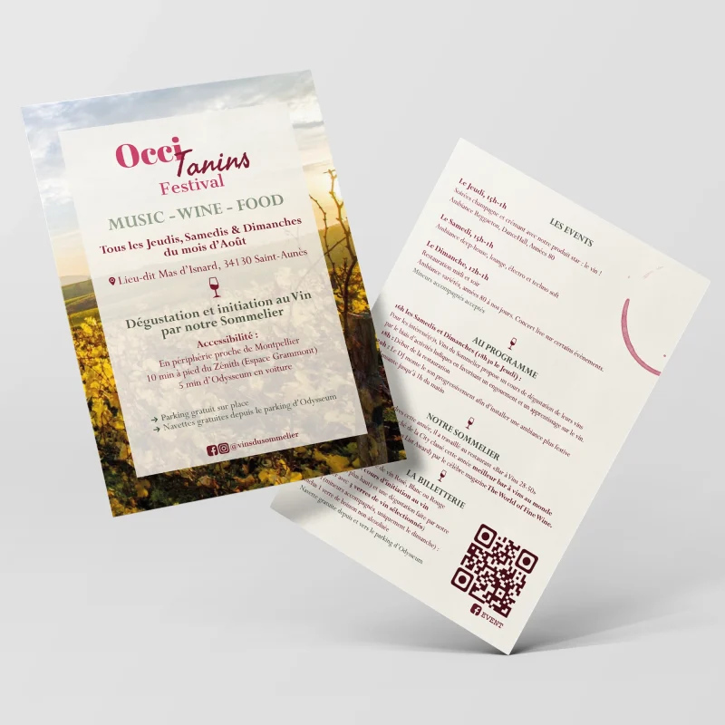 Maquette de flyer – exemple de support de communication imprimé